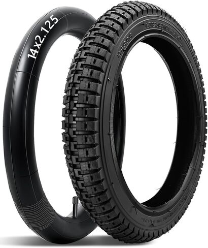GYL 14x2.125 Tire and Tube Set,14 inch Tire for Bicycle Electric Scooters and E-Bike,Heavy Duty 14 Inch Tube with Schrader Valve, Replacement for 14" Bike Tires 14x2.1 14x2.125 14x2.15 in Saudi Arabia