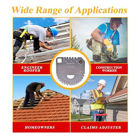 Upgraded Shingle Gauge for Roof Shingle, Panel & Membrane Thickness Gauge, Metal Gauge for Asphalt Shingle, Panel & Roofing Membrane in Kuwait