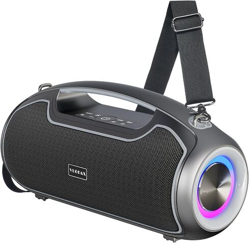 Portable Bluetooth Speakers, 200W Peak Loud Sound and Deep Bass for Party, IP65 Waterproof Wireless Outdoor Speaker w/ 2*Subwoofer/Tweeter/DSP/Bass Boost/Fast Charging/TWS/TF/USB/AUX, 24H Playtime in Saudi Arabia