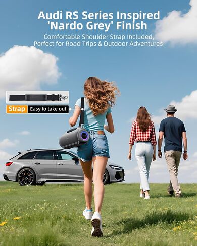 Portable Bluetooth Speakers, 200W Peak Loud Sound and Deep Bass for Party, IP65 Waterproof Wireless Outdoor Speaker w/ 2*Subwoofer/Tweeter/DSP/Bass Boost/Fast Charging/TWS/TF/USB/AUX, 24H Playtime in Saudi Arabia