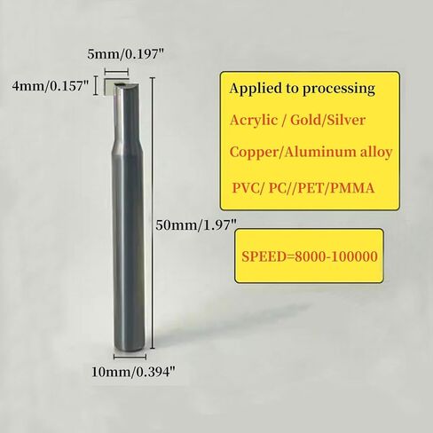 Micrograin Carbide Square End Mill - 2 flutes قطر صغير لطحن آلة نقش الفولاذ المقاوم للصدأ النحاس النحاسي (قطر الشظية 0.016in للألمنيوم) in Kuwait