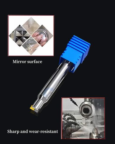 Micrograin Carbide Square End Mill - 2 flutes قطر صغير لطحن آلة نقش الفولاذ المقاوم للصدأ النحاس النحاسي (قطر الشظية 0.016in للألمنيوم) in Kuwait