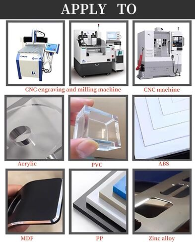 Micrograin Carbide Square End Mill - 2 flutes قطر صغير لطحن آلة نقش الفولاذ المقاوم للصدأ النحاس النحاسي (قطر الشظية 0.016in للألمنيوم) in Kuwait