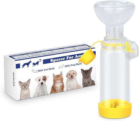 Inhaler Aerosol Chamber for Cats Inhaler Spacer for Giving Medicine to Cat with Breathing & Delivering Medication Fits (for Cat) in Saudi Arabia
