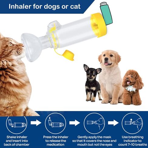 Inhaler Aerosol Chamber for Cats Inhaler Spacer for Giving Medicine to Cat with Breathing & Delivering Medication Fits (for Cat) in Saudi Arabia
