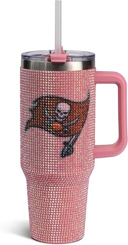 شركة الذاكرة مرخصة رسميًا في لعبة NFL Day Tumbler - 40oz من الفولاذ المقاوم للصدأ معزول مزدوج الكأس بلينغ مع شعار الفريق ، و NFL SPORTS TRAVER in Saudi Arabia
