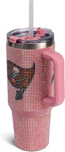شركة الذاكرة مرخصة رسميًا في لعبة NFL Day Tumbler - 40oz من الفولاذ المقاوم للصدأ معزول مزدوج الكأس بلينغ مع شعار الفريق ، و NFL SPORTS TRAVER in Saudi Arabia