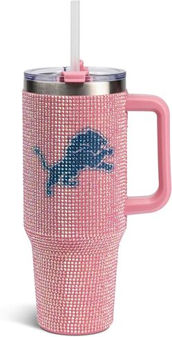 The Memory Company Officially Licensed NFL Game Day Tumbler - 40oz Stainless Steel Double-Wall Insulated Team Color Bling Cup with Team Logo, NFL Licensed Sports Travel Mug with Lid & Straw in Saudi Arabia