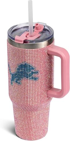 The Memory Company Officially Licensed NFL Game Day Tumbler - 40oz Stainless Steel Double-Wall Insulated Team Color Bling Cup with Team Logo, NFL Licensed Sports Travel Mug with Lid & Straw in Saudi Arabia