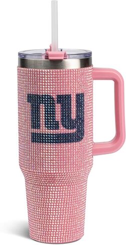 The Memory Company Officially Licensed NFL Game Day Tumbler - 40oz Stainless Steel Double-Wall Insulated Team Color Bling Cup with Team Logo, NFL Licensed Sports Travel Mug with Lid & Straw in Saudi Arabia