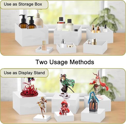 yimy 6 PCS Riseers ، Riseers Acrylic Food Riseers لطاولة البوفيه ، صناديق مكعب مع قيعان مجوفة ، رف معرض تقديم الطعام لمجوهرات ومقتنيات الحفلات الحلوى (3 ​​"x4" x5 "x6" x7 "x8 ') in Kuwait