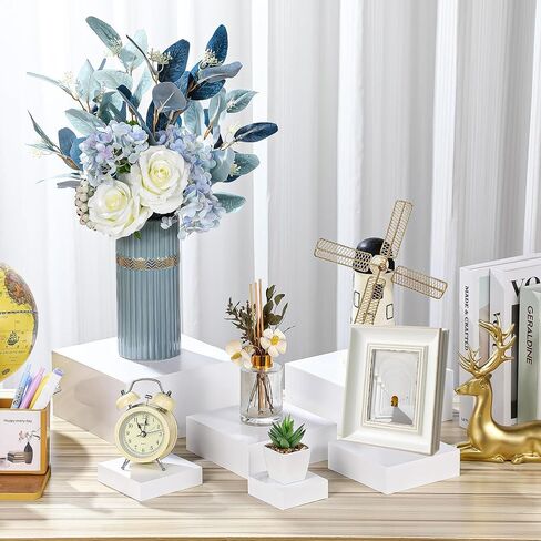 yimy 6 PCS Riseers ، Riseers Acrylic Food Riseers لطاولة البوفيه ، صناديق مكعب مع قيعان مجوفة ، رف معرض تقديم الطعام لمجوهرات ومقتنيات الحفلات الحلوى (3 ​​"x4" x5 "x6" x7 "x8 ') in Kuwait