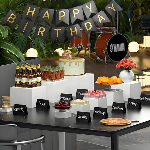 yimy 6 PCS Riseers ، Riseers Acrylic Food Riseers لطاولة البوفيه ، صناديق مكعب مع قيعان مجوفة ، رف معرض تقديم الطعام لمجوهرات ومقتنيات الحفلات الحلوى (3 ​​"x4" x5 "x6" x7 "x8 ') in Kuwait