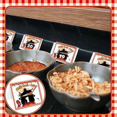 30 PCS Chili Cook Off مسابقة أرقام طاولة المسابقة من 1 إلى 30 in Saudi Arabia