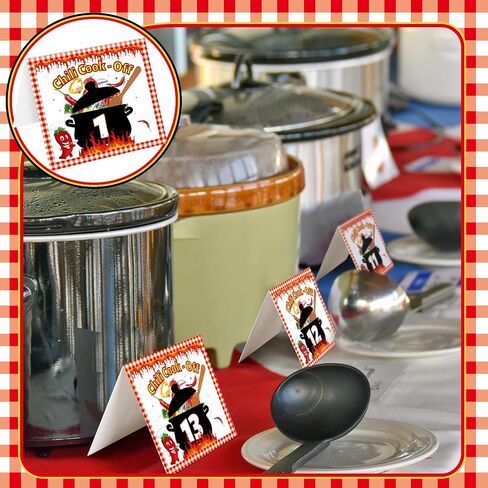 30 PCS Chili Cook Off مسابقة أرقام طاولة المسابقة من 1 إلى 30 in Saudi Arabia
