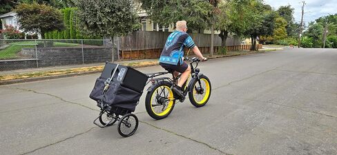 HD (disc Brakes) Hiking Cart, Hands-Free Hiking Trailer Travel Cart, Black in Saudi Arabia