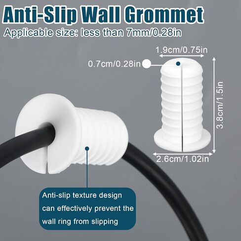 4pcs 3/4 بوصة الحلقات الكابلات ل starlink ، مكافحة الكابلات طقم الكابلات مقسمة فتحة الجدار يمر عبر grommet جلبة لأسلاك Ethernet/TV Accessories Partbroof Protections (19 مم ديا ، أبيض) in Saudi Arabia