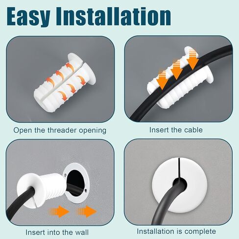 4pcs 3/4 بوصة الحلقات الكابلات ل starlink ، مكافحة الكابلات طقم الكابلات مقسمة فتحة الجدار يمر عبر grommet جلبة لأسلاك Ethernet/TV Accessories Partbroof Protections (19 مم ديا ، أبيض) in Saudi Arabia