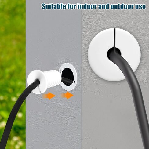 4pcs 3/4 بوصة الحلقات الكابلات ل starlink ، مكافحة الكابلات طقم الكابلات مقسمة فتحة الجدار يمر عبر grommet جلبة لأسلاك Ethernet/TV Accessories Partbroof Protections (19 مم ديا ، أبيض) in Saudi Arabia