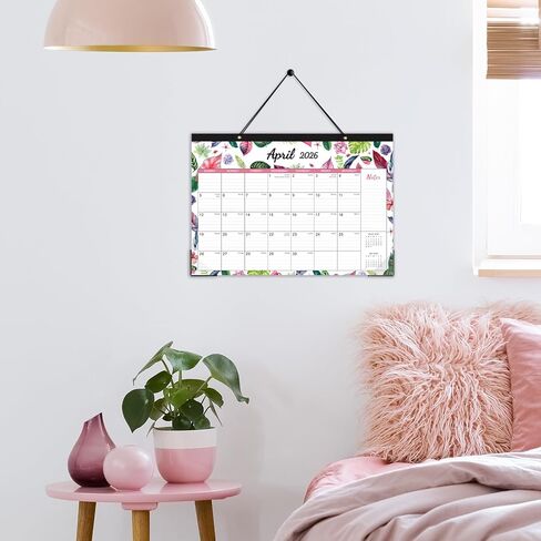 Desk Calendar 2026-2026 Desk/Wall Calendar, January - December 2026 Calendar, 12'' x 17'', with Large Ruled Blocks in Saudi Arabia