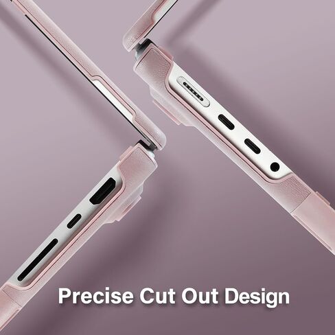 Moseso متوافق مع MacBook Pro 14 بوصة الحالة 2025 2024 2023 2022 2021 M4 M3 M1 M1 Pro Max A3112 A3185 A3401 A2918 A2992 A2779 A2442 ، PU Leather Class Hard Shell مع طية ، الوردي ، الوردي in Saudi Arabia