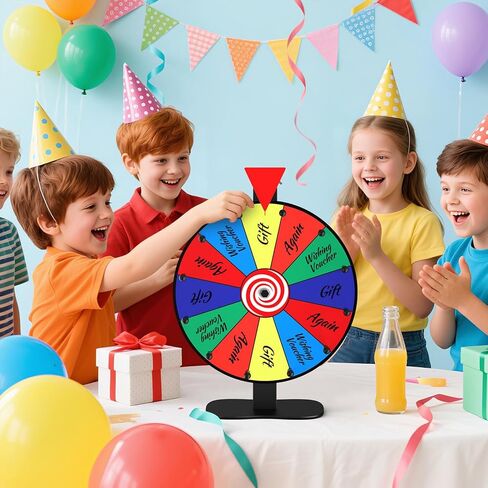 12-Inch Color Prize Prize Wheel, 12 Slot Editable Spinning Wheel with Dry Erase Board & Marker for Parties, Carnivals, Tradeshow Booths, Classroom Games​ in Saudi Arabia