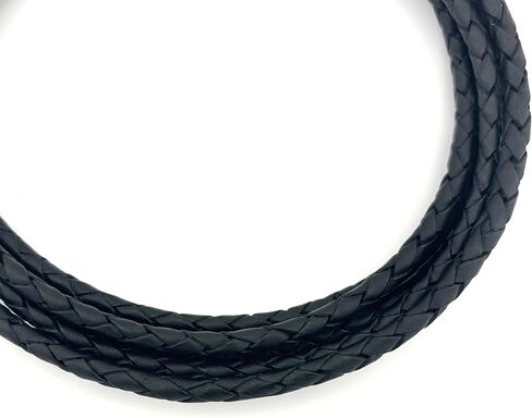Premium Braided Leather Cord for Jewelry Making, Bracelets, Necklaces & Bolo Ties – Genuine Leather, Flexible, Durable & Soft – Ideal for DIY Craft Projects (Dark Antique Brown, 5mm, 6 ft Bundle) in Saudi Arabia