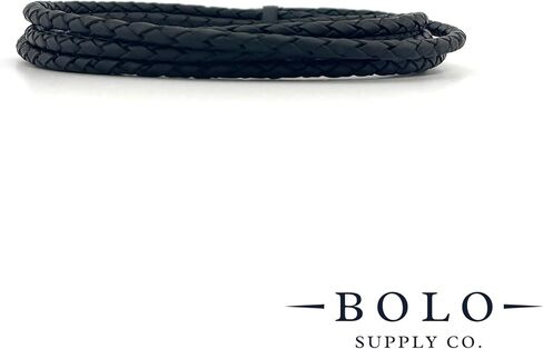 Premium Braided Leather Cord for Jewelry Making, Bracelets, Necklaces & Bolo Ties – Genuine Leather, Flexible, Durable & Soft – Ideal for DIY Craft Projects (Dark Antique Brown, 5mm, 6 ft Bundle) in Saudi Arabia