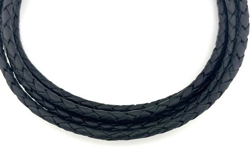 Premium Braided Leather Cord for Jewelry Making, Bracelets, Necklaces & Bolo Ties – Genuine Leather, Flexible, Durable & Soft – Ideal for DIY Craft Projects (Dark Antique Brown, 5mm, 6 ft Bundle) in Saudi Arabia