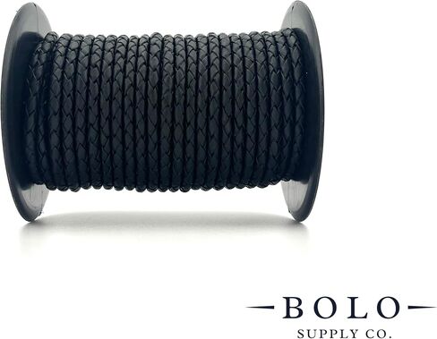 Premium Braided Leather Cord for Jewelry Making, Bracelets, Necklaces & Bolo Ties – Genuine Leather, Flexible, Durable & Soft – Ideal for DIY Craft Projects (Dark Antique Brown, 5mm, 6 ft Bundle) in Saudi Arabia