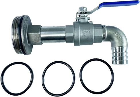 Stainless Steel Drum Faucet with Quick Connect Fitting, Convex Base 20mm in Kuwait