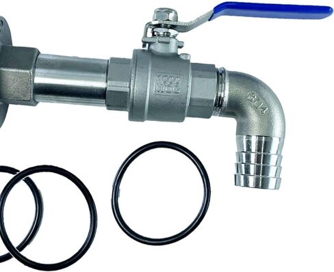 Stainless Steel Drum Faucet with Quick Connect Fitting, Convex Base 20mm in Kuwait