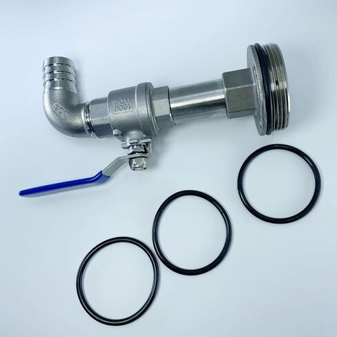 Stainless Steel Drum Faucet with Quick Connect Fitting, Convex Base 20mm in Kuwait