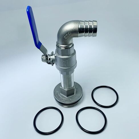 Stainless Steel Drum Faucet with Quick Connect Fitting, Convex Base 20mm in Kuwait