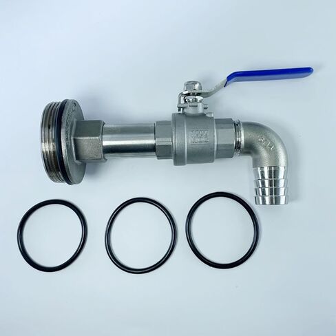 Stainless Steel Drum Faucet with Quick Connect Fitting, Convex Base 20mm in Kuwait