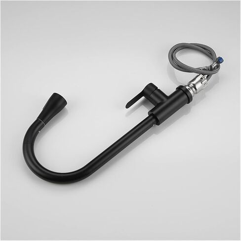 Black/Brushed Kitchen Faucet Two Function Single Handle Pull Out Mixer Hot and Cold Water Faucet Deck Mount(Matte Black) in Kuwait