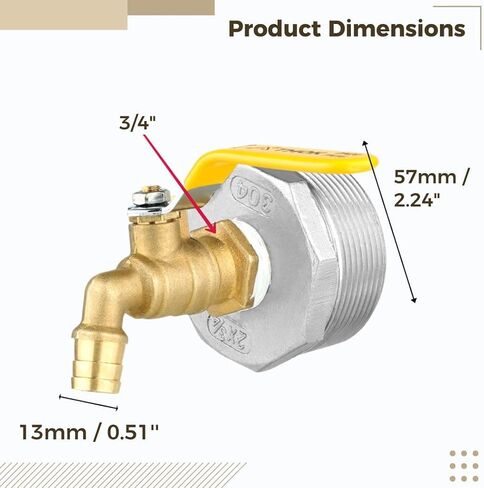 مجموعة حنفية 5pcs النحاسية ، صنبور مقاوم للتسرب لـ 53 جالون برميل in Saudi Arabia