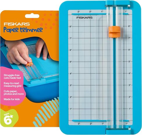 Fiskars Kids Cardboard Creator – Safer Cardboard Cutting Tool with Ergonomic SoftGrip Handle, For Craft and School Supplies, 5 inches in Saudi Arabia