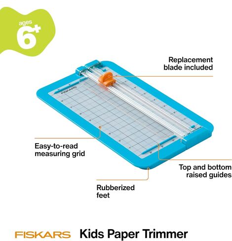 Fiskars Kids Cardboard Creator – Safer Cardboard Cutting Tool with Ergonomic SoftGrip Handle, For Craft and School Supplies, 5 inches in Saudi Arabia