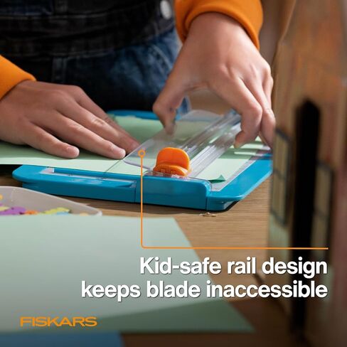 Fiskars Kids Cardboard Creator – Safer Cardboard Cutting Tool with Ergonomic SoftGrip Handle, For Craft and School Supplies, 5 inches in Saudi Arabia