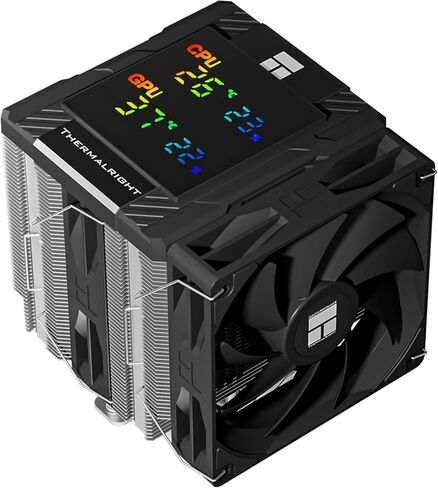 Thermalright Peerless Assassin 120 Digital ARGB Black CPU Cooler Air with 6X6mm Heatpipes, Magnetic Display Board Top Cover,Heatsink CPU Cooler, for AM4/AM5 and Intel lga1700/1851/1150/1151/1200 in Kuwait