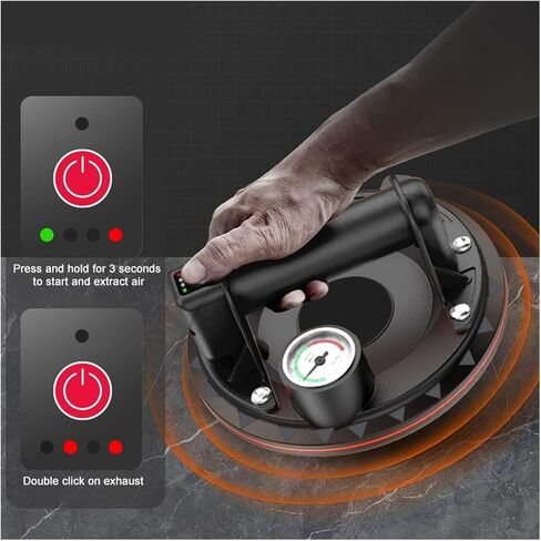Vacuum Suction Cup, Electric Vacuum Suction Cup Rough Surfaces s Tile, Rock Board, Visible Pressure Gauge in Saudi Arabia