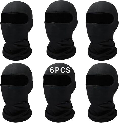 Black Ski Mask for Men Balaclava,Summer Cooling Neck Gaiter UV Protector Motorcycle Ski Scarf for Men/Women Sports mask in Saudi Arabia