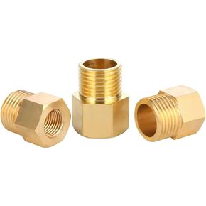 10pcs ذكر إلى أنثى الخيط hex hex brass النحاس الموصلات النحاس المحول المحول الخيوط ملاءمة 1/8 "1/4" 3/8 "1/2" (M02-F04) in Kuwait
