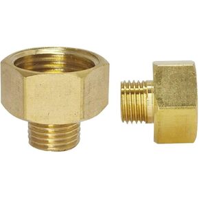 1PCS BRASS 1/8 "1/4" 3/8 "1/2" M14 M20 Male to Female Threading hexagonal hexagonal تقليل أنابيب غاز محول محول (3) in Kuwait