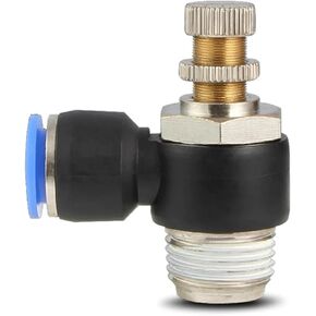 20PCS Fast connection Pneumatic Fitting SL 4 6 8 10 12mm Thread 1/8 1/4 3/8 1/2 Air Speed Regulating Valve Throttle Valve(SL8-01 (OD8MM-1I8)) in Saudi Arabia