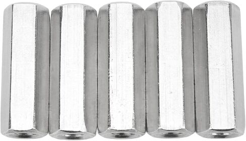 5Pcs Metric Hex Coupling Nuts X 1.75 Pitch 60mm Length 304 Stainless Steel Rod Coupling Nuts in Saudi Arabia