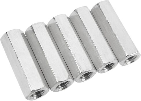 5Pcs Metric Hex Coupling Nuts X 1.75 Pitch 60mm Length 304 Stainless Steel Rod Coupling Nuts in Saudi Arabia