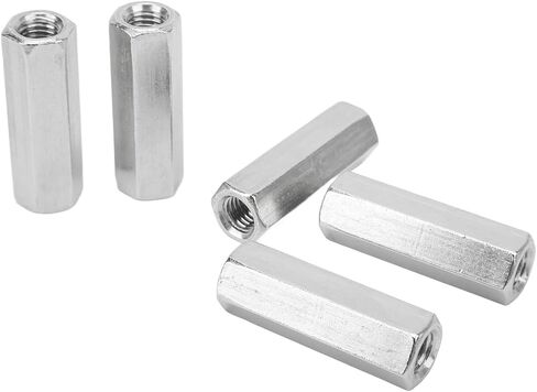 5Pcs Metric Hex Coupling Nuts X 1.75 Pitch 60mm Length 304 Stainless Steel Rod Coupling Nuts in Saudi Arabia