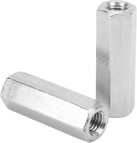 5Pcs Metric Hex Coupling Nuts X 1.75 Pitch 60mm Length 304 Stainless Steel Rod Coupling Nuts in Saudi Arabia